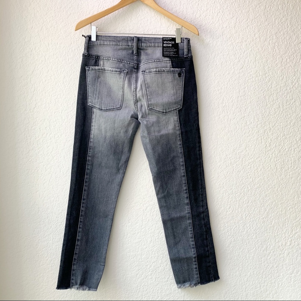 Black Orchid Side Panel Boyfriend Jeans Raw Hem - Picture 3 of 8